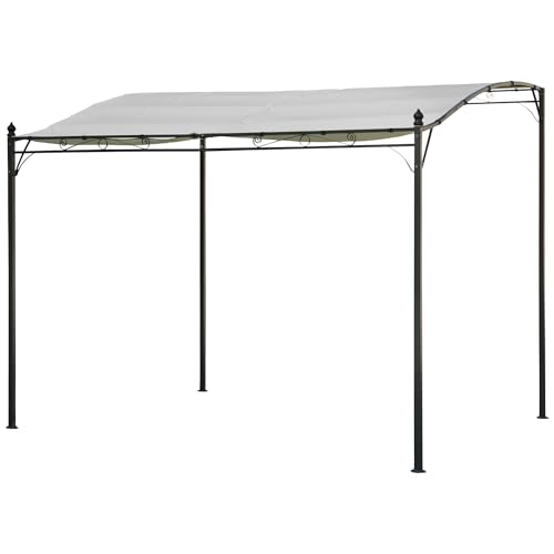 Happy Garden Wall-Mounted Pergola 118x98x97 in Anthracite Grey