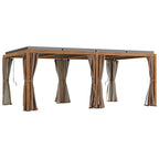 Outsunny Louvered Pergola Hardtop Gazebo with Adjustable Aluminum Roof