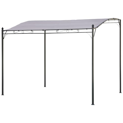 Happy Garden Wall-Mounted Pergola 118x98x97 in Anthracite Grey