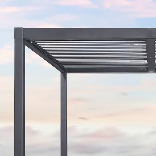 PURPLE LEAF Adjustable Louvered Roof Pergola