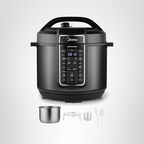 Midea 12-in-1 Electric Pressure Cooker, 8 Quarts, 12 Presets, Multi-Functional Programmable Slow Cooker, Rice Cooker, Steamer, Sauté Pan, Yogurt Maker, and More, Stainless Steel