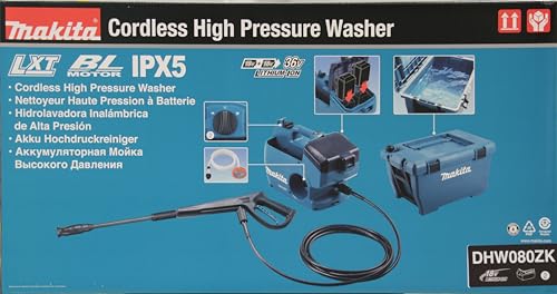Makita DHW080ZK Twin 18V (36V) Li-ion LXT Brushless Pressure Washer – Batteries and Charger Not Included