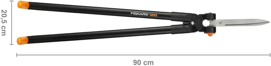 Fiskars PowerLever GS53 Grass and Hedge Shear 270° Rotating Head Black/Orange