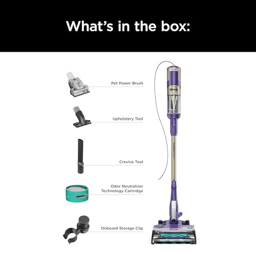 Shark POWERDETECT Ultra-Light Corded Stick Vacuum with DuoClean Technology, Self-Cleaning Brushroll for No Hair Wrap, Anti-Allergen Complete Seal, and Odor Neutralizer Technology, HZ4002