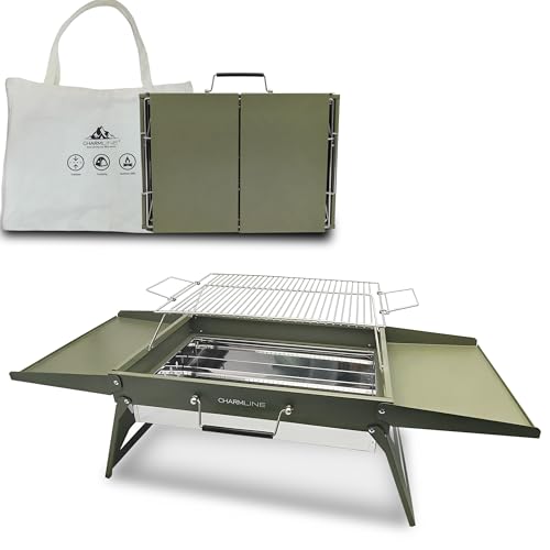 Charmline Foldable Portable Charcoal Grill 34x23cm Green
