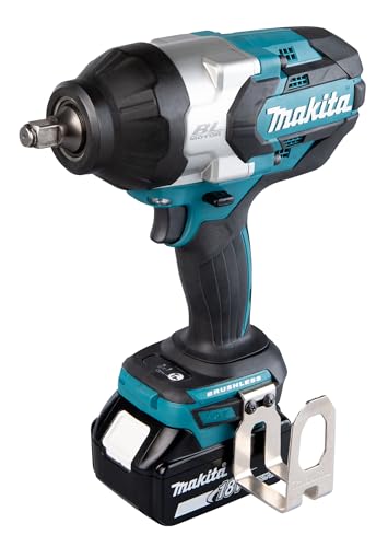 Makita DTW1002RTJ 18V Li-Ion LXT Brushless Impact Wrench Complete with 2 x 5.0 Ah Li-Ion Batteries and Charger Supplied in A Makpac Case