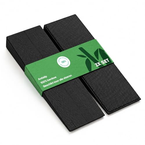 BAM BOO BOX Non-Slip Bamboo Door Wedge 2-Pack