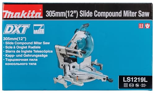 Makita LS1219L/2 240V 305mm Slide Compound Mitre Saw with Laser Guide