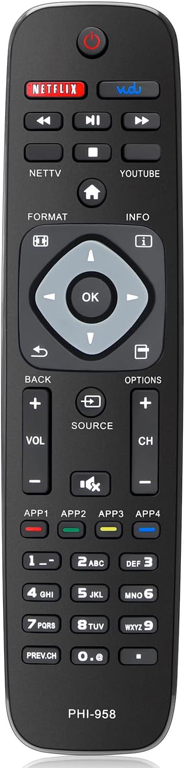 Gvirtue PHI-958 Replacement Remote for Philips LED TV