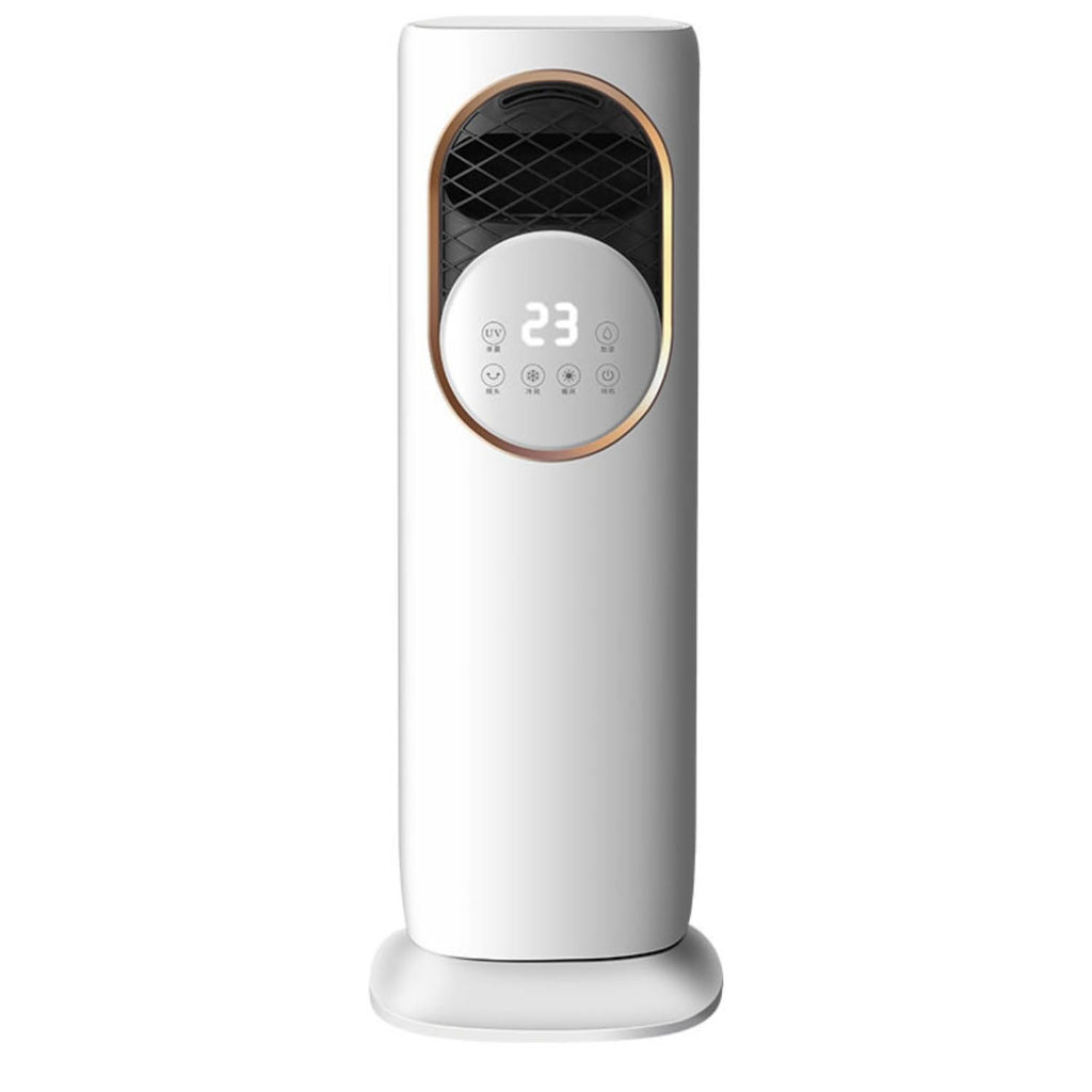 Turm-Kühlventilator mit Fernbedienung, Verdunstungsluftkühler, flügelloser Standventilator mit 5 Modi, 3 Geschwindigkeiten und Digitalanzeige, Standventilator mit oszillierendem 8-Stunden-Ti