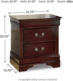 Signature Design by Ashley Alisdair Traditional 2 Drawer Nightstand Dark Brown