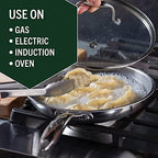 HexClad Hybrid Nonstick 6-Piece Fry Pan Set, 8, 10, and 12-Inch Frying Pans with Tempered Glass Lids, Stay-Cool Handles, Dishwasher-Friendly, Induction Ready, Compatible with All Cooktops
