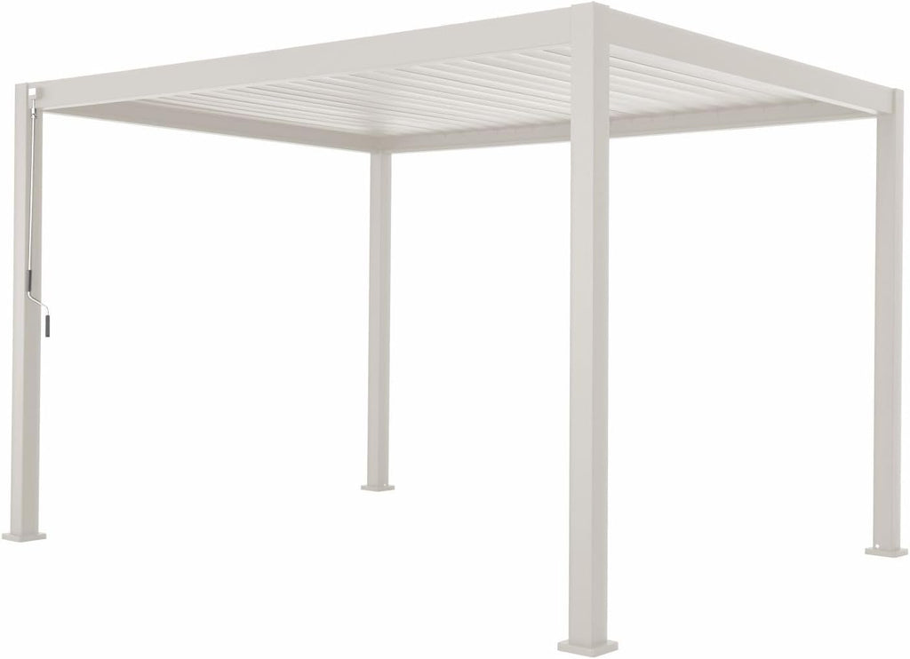 Novum Mirador Classic 300 x 400 cm White Pergola Louvered Roof