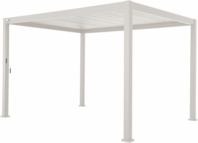 Novum Mirador Classic 300 x 400 cm White Pergola Louvered Roof