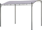 Happy Garden Nice Wall Pergola 9.8ft x 8.2ft Water Resistant Taupe