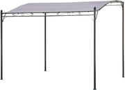 Happy Garden Nice Wall Pergola 9.8ft x 8.2ft Water Resistant Taupe