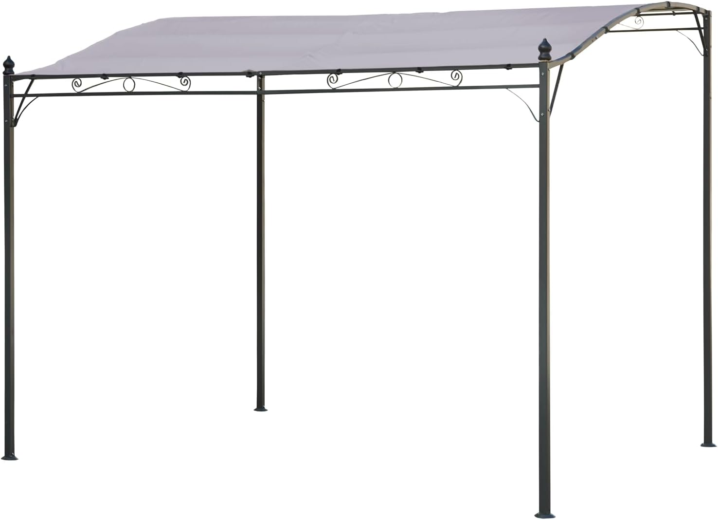 Happy Garden Nice Wall Pergola 9.8ft x 8.2ft Water Resistant Taupe