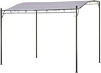 Happy Garden Nice Wall Pergola 9.8ft x 8.2ft Water Resistant Taupe