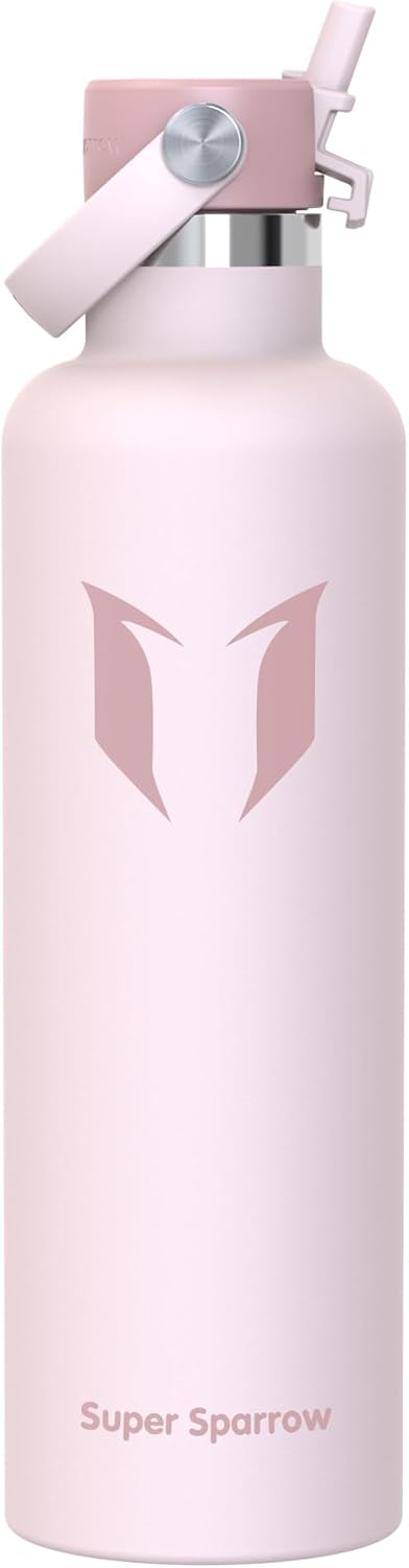Super Sparrow FlipFlow Stainless Steel Water Bottle 500ml Grey