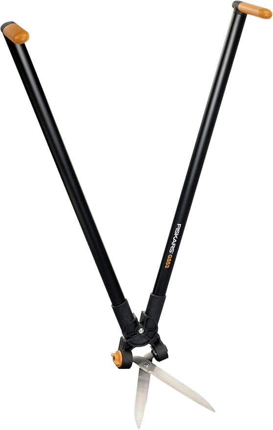 Fiskars PowerLever GS53 Grass and Hedge Shear 270° Rotating Head Black/Orange