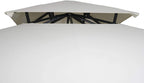 Mendler HWC-F94 Gazebo Movable Sidewall Steel 2.5m Cream Beige
