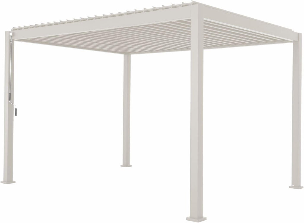 Novum Mirador Classic 300 x 400 cm White Pergola Louvered Roof