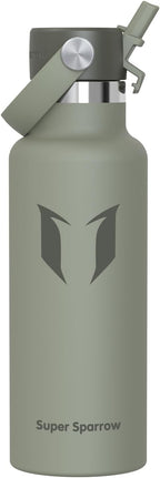 Super Sparrow FlipFlow Stainless Steel Water Bottle 500ml Grey