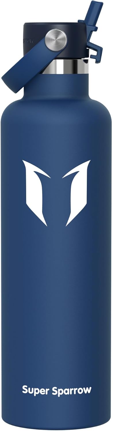 Super Sparrow FlipFlow Stainless Steel Water Bottle 500ml Grey