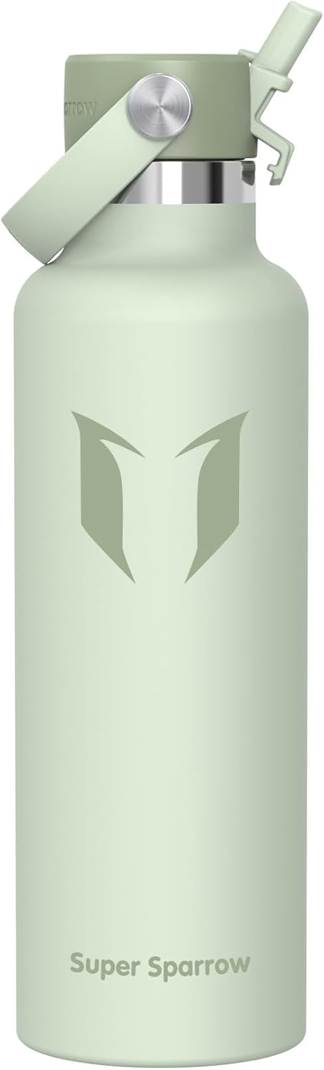 Super Sparrow FlipFlow Stainless Steel Water Bottle 500ml Grey