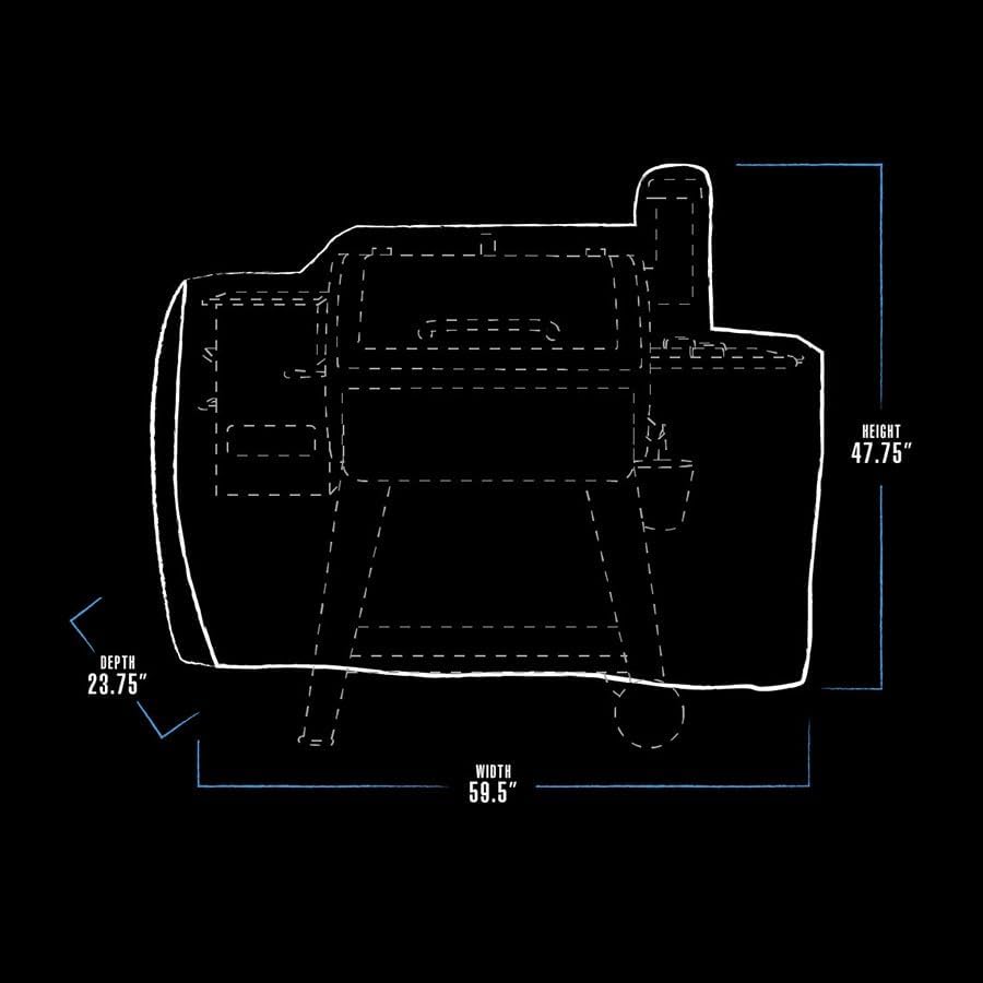 Pit Boss 800 Series Deluxe Grill Cover for 820 and 850 Grills Black