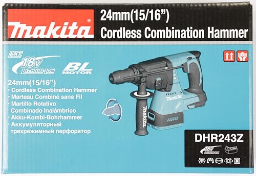 Makita DHR243Z 18V Li-ion LXT 24mm SDS-Plus Rotary Hammer - Batteries and Charger Not Included