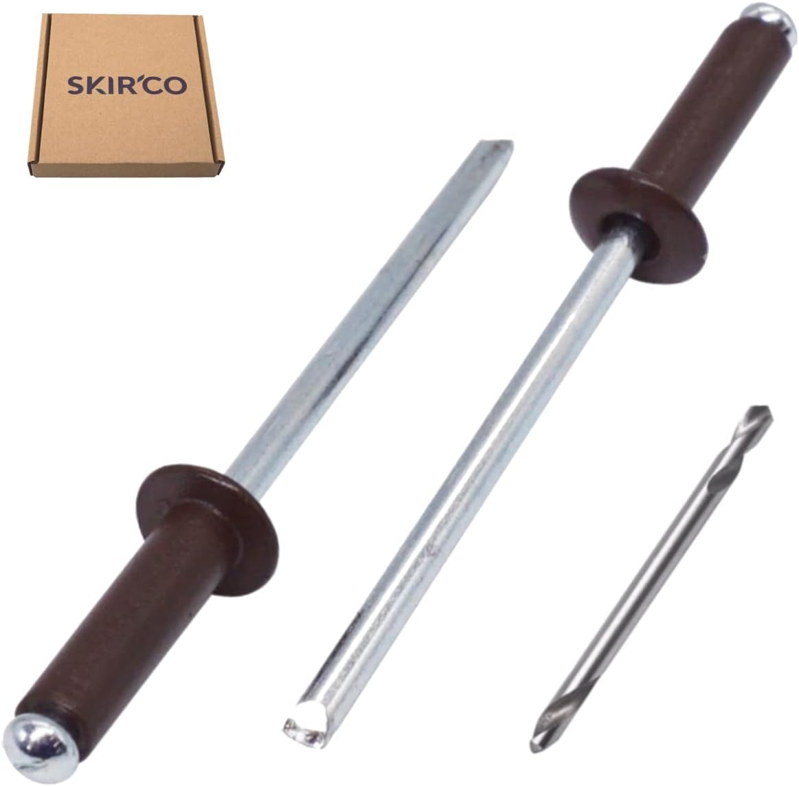 SKIR'CO 80 Painted Aluminum Blind Rivets 4.0 x 14 mm Chocolate Brown