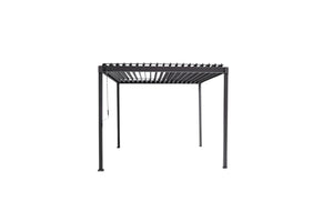 MIRADOR Pergola 80 Solid 3x3 m Stahl Anthrazit verstellbares Lamellendach Garten Terasse Pergola Winterfest Stabil Pavillion