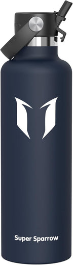 Super Sparrow FlipFlow Stainless Steel Water Bottle 500ml Grey