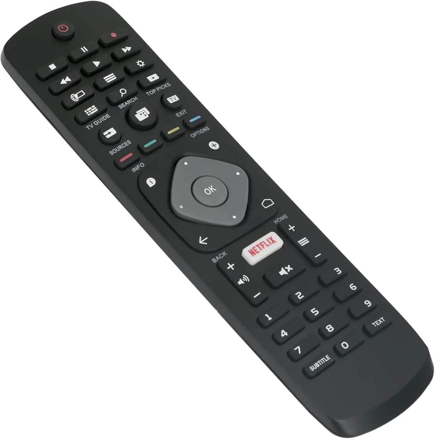 AULCMEET 996596001555 Replacement Remote Control for Philips TV Black