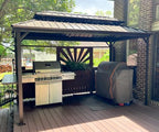 PURPLE LEAF 8 X 10 Ft Hardtop Gazebo LED Bronze