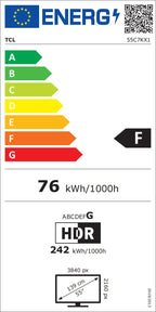 TCL C7K 55in 4K QD-Mini LED Smart TV White