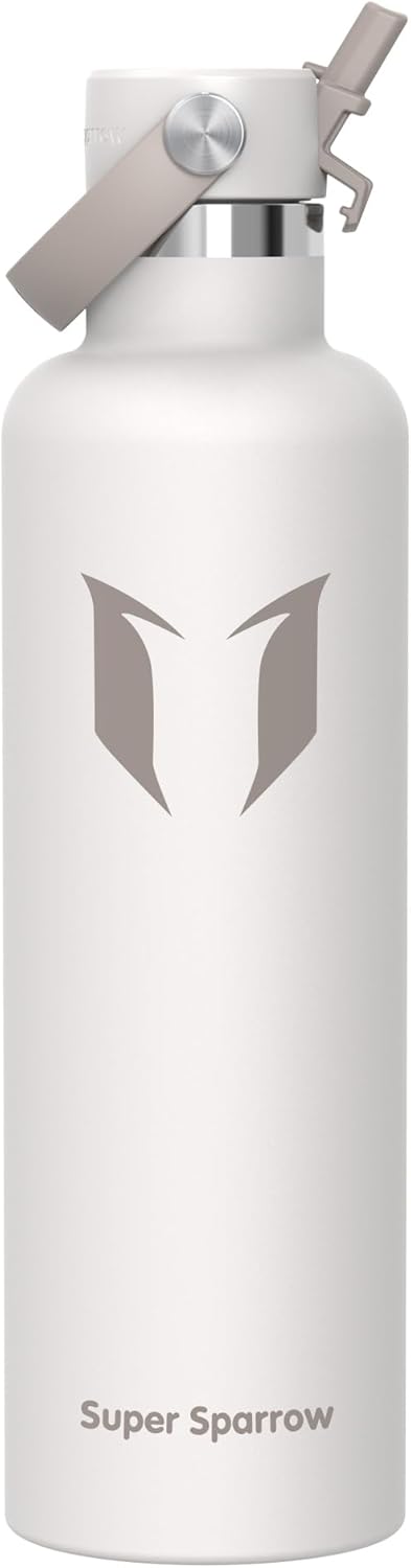 Super Sparrow FlipFlow Stainless Steel Water Bottle 500ml Grey