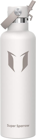 Super Sparrow FlipFlow Stainless Steel Water Bottle 500ml Grey