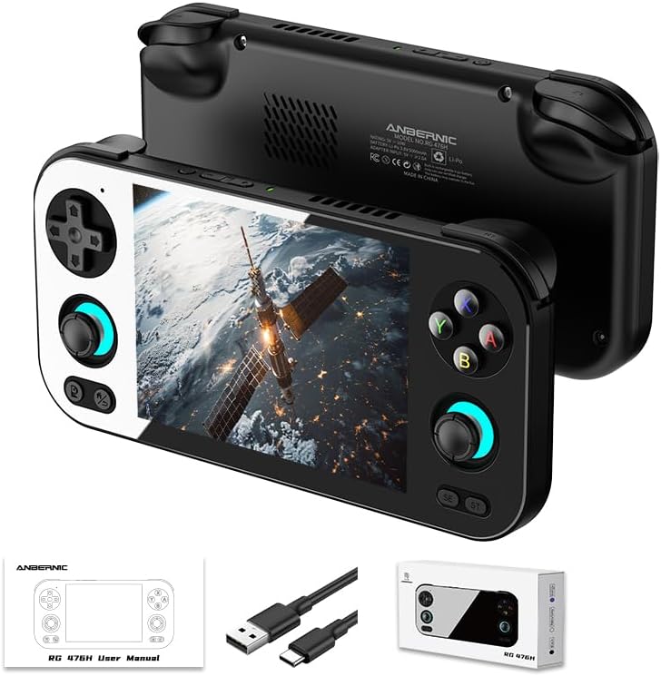 Anbernic RG476H Retro Handheld Game Console 4.7in 128GB Black