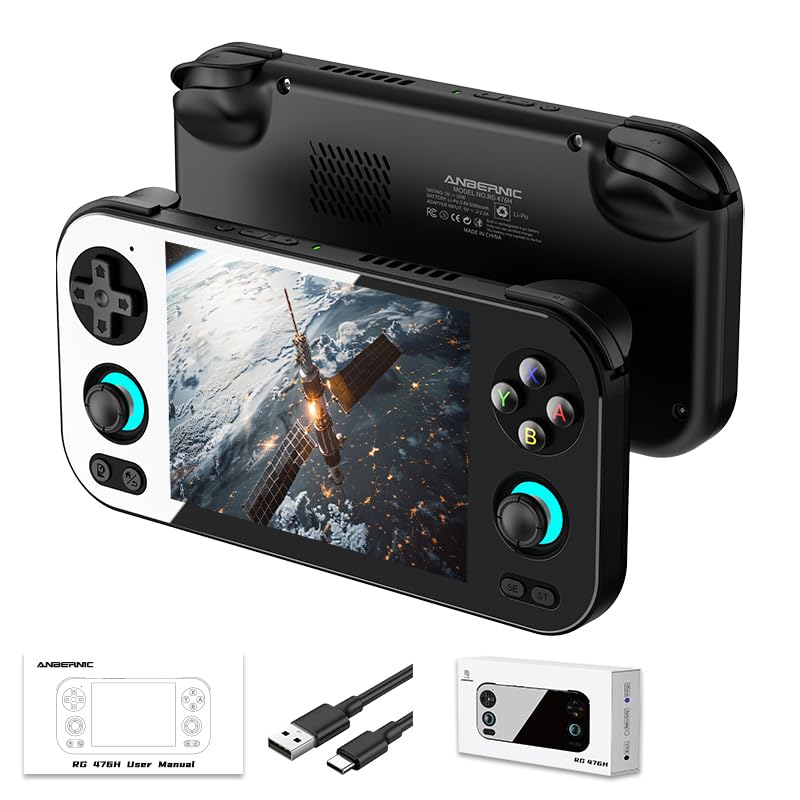 Anbernic RG476H Retro Handheld Game Console 4.7in 128GB Black