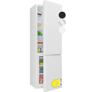 Bomann Kühlschrank mit Gefrierfach | Energieklasse D | 180cm | Kühl Gefrierkombination leise 39 dB | 4 Ablagen & 3 Schubladen | Türanschlag wechselbar | 269L Kühlgefrierkombi | KG 184.1 weiß
