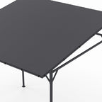 IDMarket Attached Pergola 4 Legs 2.3 x 2.4 m Steel Waterproof Grey
