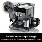 Ninja Luxe Cafe Premier Series, Espresso Machine, Drip Coffee, Rapid Cold Brew, Integrated Grinder, Hands-Free Frother, with Knock Box, Water Filter, Cleaning Tablets, Descaler, ES601GM