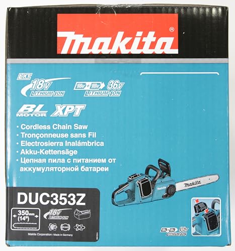 Makita DUC353Z Twin 18V (36V) Li-ion LXT 35cm Brushless Chainsaw, Batteries and Charger Not Included