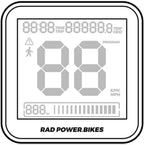 NULKOMMA Rad UI Display Meter 48V Ebike Cycling Computer Black