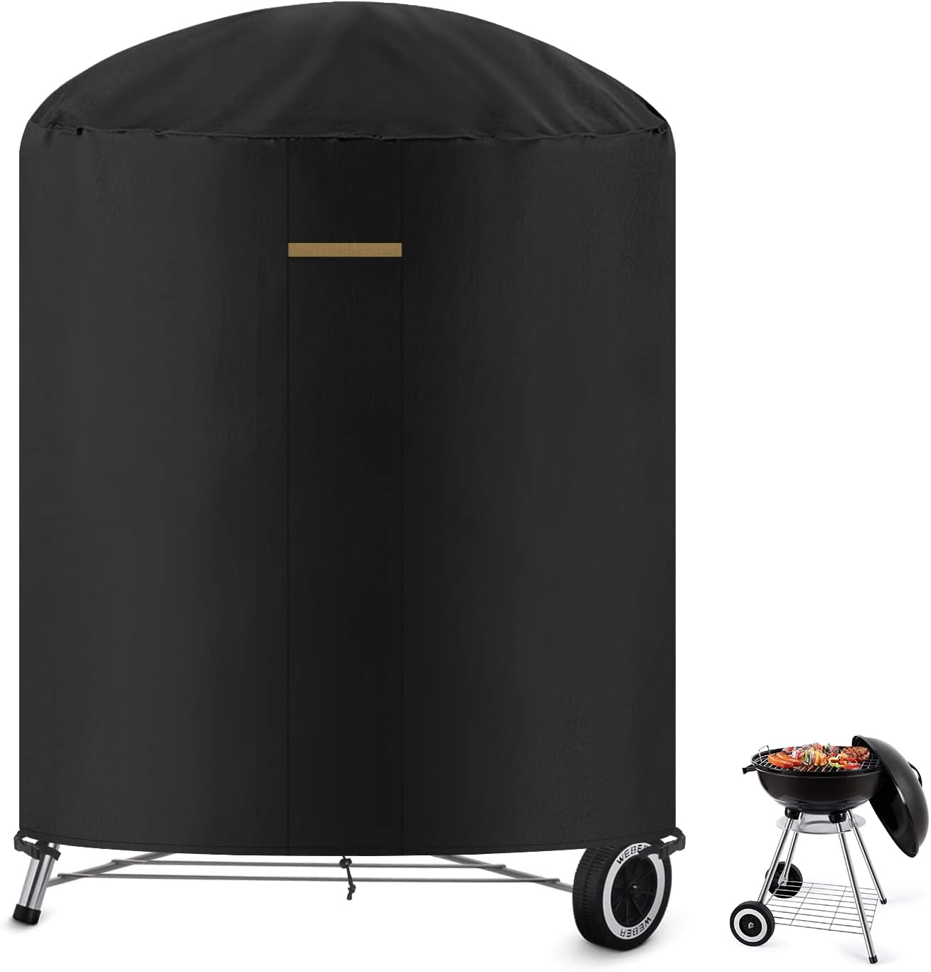 VANSHEIM Round Gas Grill Cover Weatherproof Waterproof UV Resistant