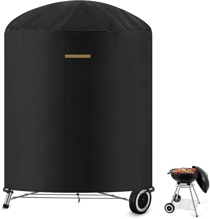 VANSHEIM Round Gas Grill Cover Weatherproof Waterproof UV Resistant