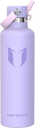 Super Sparrow FlipFlow Stainless Steel Water Bottle 500ml Grey