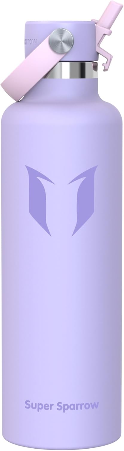 Super Sparrow FlipFlow Stainless Steel Water Bottle 500ml Grey